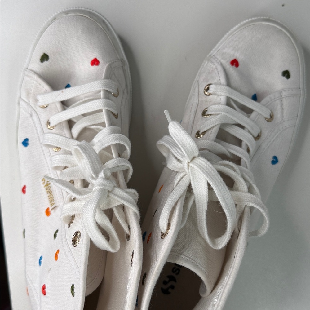 Superga 2795 little hearts embroidery high top converse sneakers 41 - Picture 11 of 11